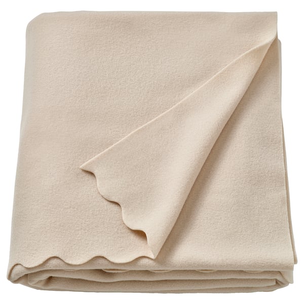 DAGGKÅPOR Throw, light beige, 130x170 cm
