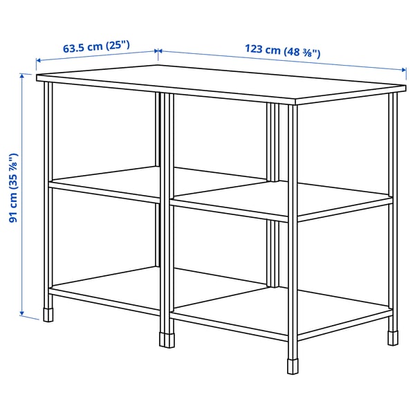 Illustration with measurements for the product: ENHET.