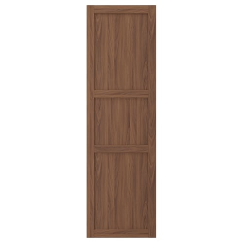Walnut ENKÖPING door with classic design, rectangular shape, brown colour, wood-like finish.