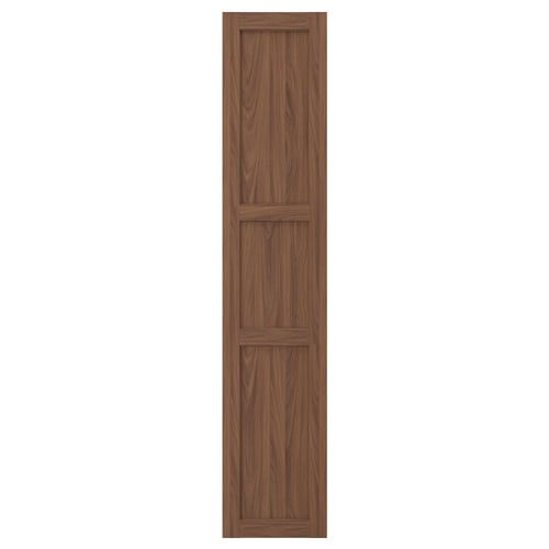 ENKÖPING wooden door: brown, squared panels, fiberboard frame, rich walnut foil finish.