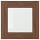 ENKÖPING: brown walnut wood look, square, with clear glass centre.