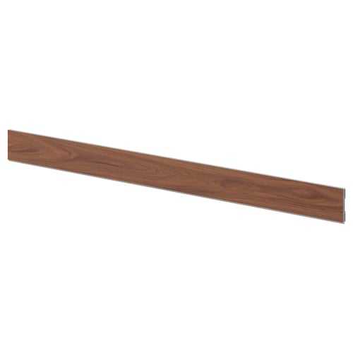 Brown walnut-colored plastic kitchen plinth, rectangular, sleek design.