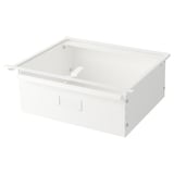 IVAR white drawer, minimalist design, steel, perfect for storage.