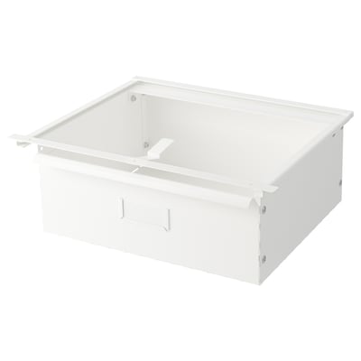 IVAR white drawer, minimalist design, steel, perfect for storage.