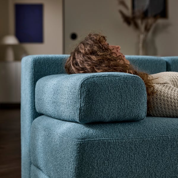 JÄTTEBO Headrest cushion, Axvall dark grey-blue