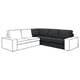 KIVIK sectional couch, dark grey, soft fabric, l-shape, comfy cushions.