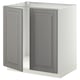 METOD kitchen cabinet, grey, rectangular, wooden, with bevelled edges, and white frame.