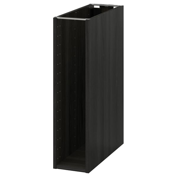 Black METOD kitchen cabinet, rectangular, modern design.