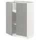 METOD kitchen cabinet, light grey with two doors and shelves.