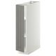 White METOD kitchen cabinet with grey soft-close door, rectangular shape.
