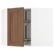 METOD kitchen unit with walnut finish door, adjustable shelf, white frame.