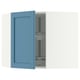 METOD Corner wall cabinet with carousel, white/Lerhyttan blue, 68x60 cm