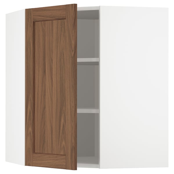 Open cabinet door showing shelves.