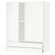 METOD kitchen unit in white with sleek, minimalist design, featuring smooth drawers and adjustable shelves.
