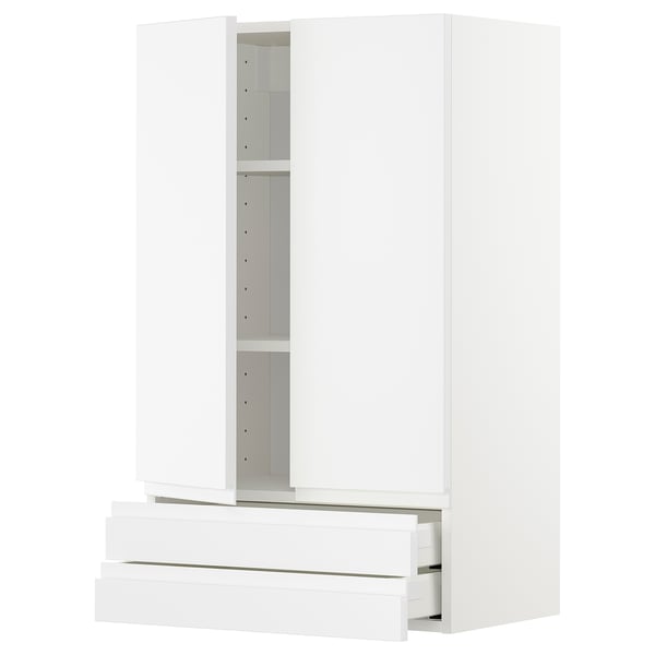 White METOD kitchen cabinet, modern minimalist design.