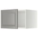 Soft grey METOD kitchen cabinet, square with bevelled edges.