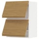 Modern wooden kitchen cabinet, natural oak, square shape, minimalist design.