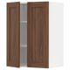 Walnut METOD kitchen cabinet with adjustable shelves, featuring dark wood grain, flat-panel design, and sturdy frame.