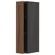 Ikea kitchen cabinet - METOD, walnut, tall, dark wood grain, black interior.
