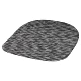 ODGER seat pad, black, soft upholstery, teardrop shape, non-slip underside.