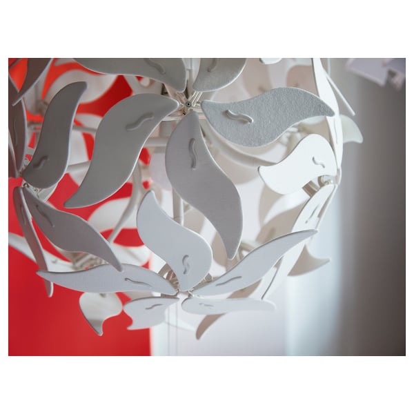 RAMSELE lamp, white, geometric shape, felt sheets, adjustable light.