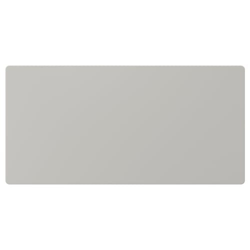 A plain, rectangular storage box, styled in minimalist design, with a smooth grey finish. Made of fibreboard.