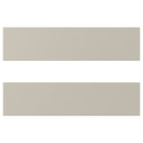 Two beige rectangular STENSUND panels, smooth and lacquered, horizontally aligned.