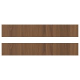 Two TISTORP wooden strips with a smooth, light brown walnut finish.