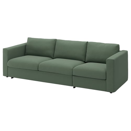 VIMLE 3-seat sofa-bed, Knäbäck grey-green