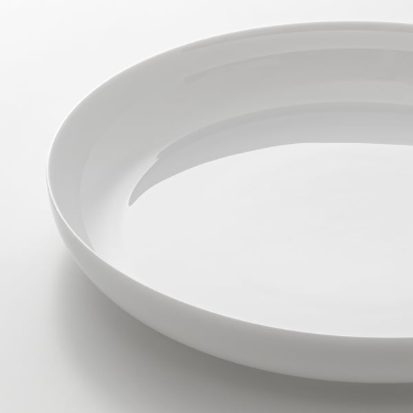 Axy white bowl, sleek and smooth edges, elegant design.