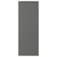 A dark grey VOXTORP cabinet door with a sleek, minimalist design and integrated handles.