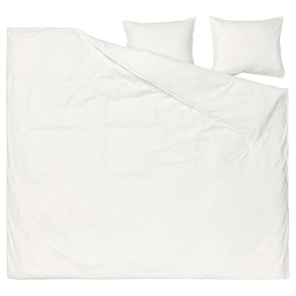ÄNGSLILJA white bedding set, pure cotton, soft, casual design.