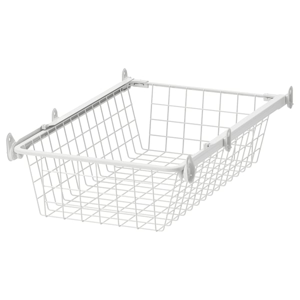ALTARLIDEN Wire basket with pull-out rail, white, 40x62 cm