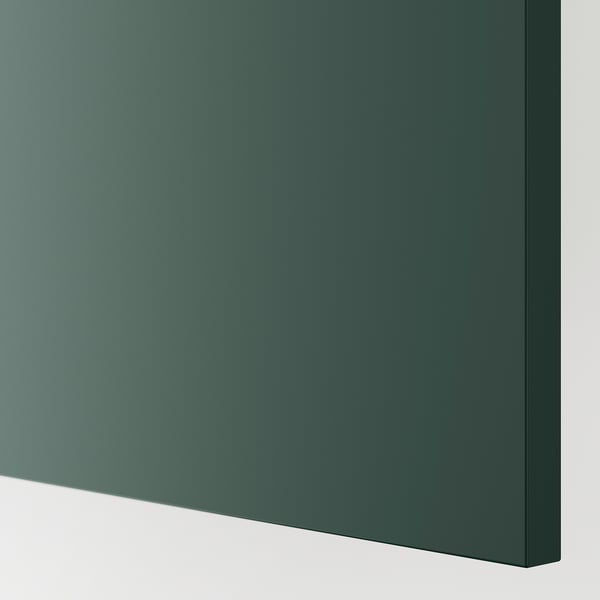 Smooth, dark green panel edge; seamless, modern design.