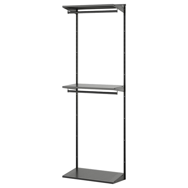 BOAXEL wall storage, grey shelves, modern design.