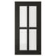 BODBYN black glass door, rectangular with bevelled frame and clear glass panels.