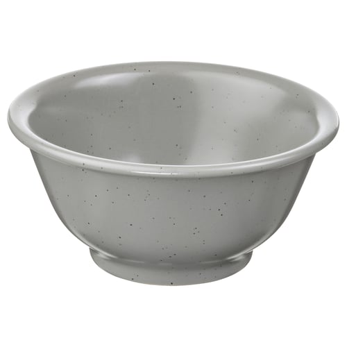 DAGGASTER grey stoneware bowl, round, speckled design.