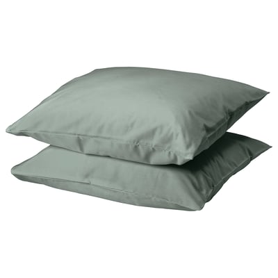 DVALA Pillowcase, grey-green, 50x60 cm