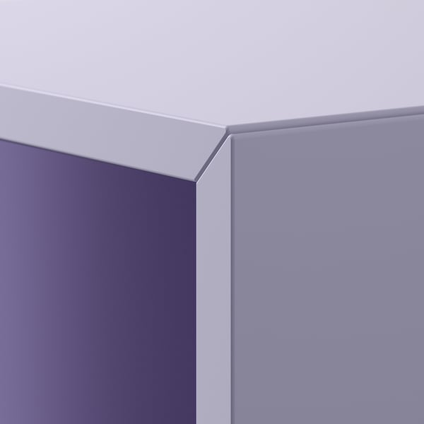 Close-up of modern storage units corner, showing smooth edges and high-quality finish.