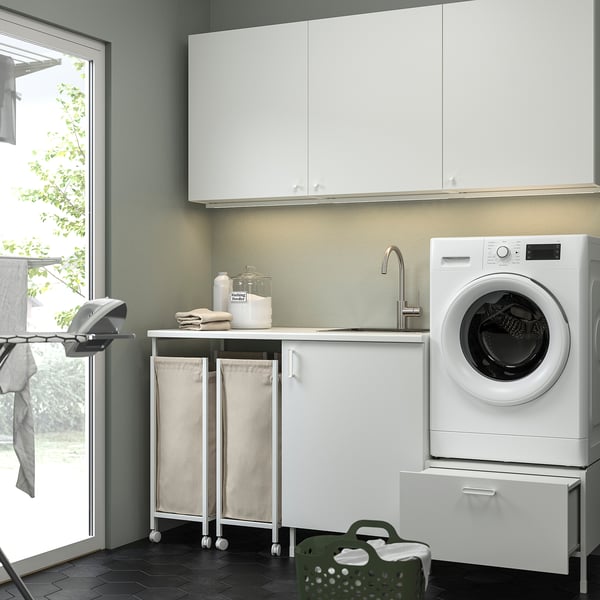 ENHET Storage combination, white, 199x63.5x90 cm