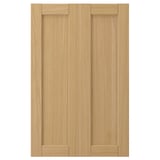 Forsbaka kitchen cabinet doors, light oak, wooden frame with bevelled edges, simple classic design.