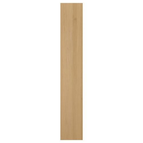 Forsbaka light wood panel, rectangular, oak veneer, uniform kitchen design.