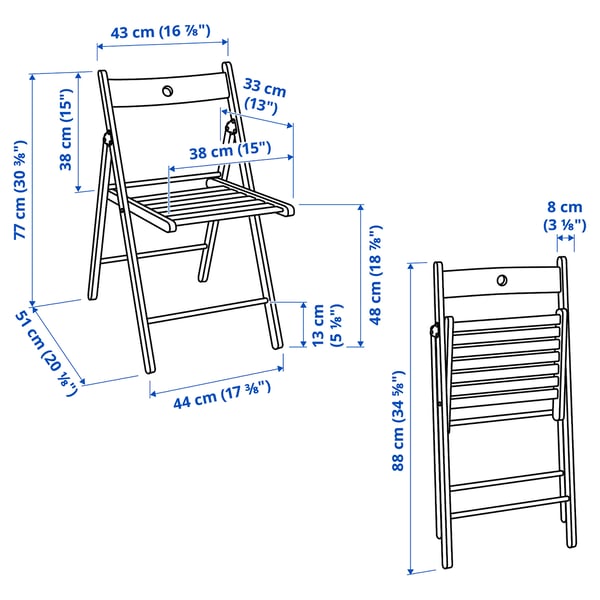 Illustration with measurements for the product: FRÖSVI.