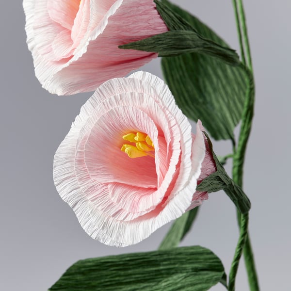 GULDSPETT Artificial flower, paper/lisianthus light pink, 55 cm