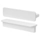 Two white HACKÅS handles, smooth and modern, displayed separately against a white background.