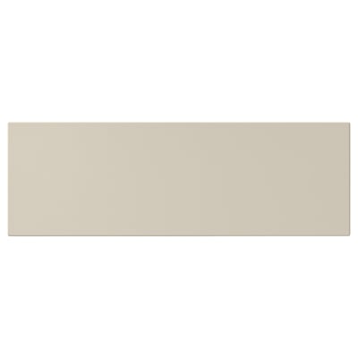 Beige HAVSTORP smooth modern kitchen cabinet front in acrylic paint.