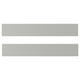 Two light grey, rectangular, smooth-surfaced panels stacked horizontally.
