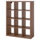 KALLAX Shelving unit, brown walnut effect, 112x147 cm