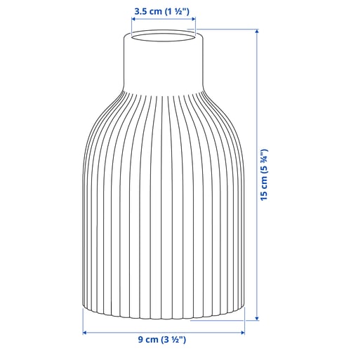 Illustration with measurements for the product: KAPKASTANJ.