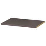 Dark-colored rectangular shelf with smooth paper finish.